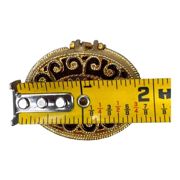 Vintage Max Factor Hypnotique Creme Perfume Compact Gold Tone Art Deco Makeup - Picture 5 of 9